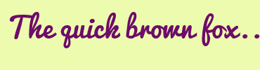 Image with Font Color 6D0C69 and Background Color EDFBAF